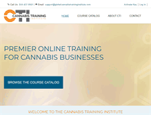 Tablet Screenshot of cannabistraininginstitute.com